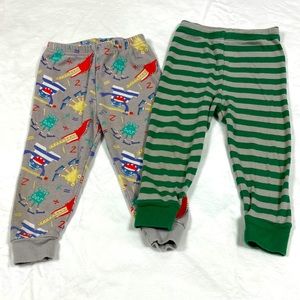 Two pairs of Gymboree boys pajama bottoms size 18 to 24 months